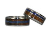 Australian Opal and Koa Titanium Ring Set - Hawaii Titanium Rings
 - 4