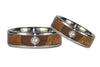 Spotlight Diamond Titanium Wedding Ring Set - Hawaii Titanium Rings
 - 2