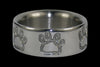 Titanium Ring with Bear Claws or Puppy Paws - Hawaii Titanium Rings
