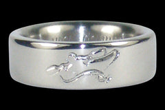 Kayak Engraved Titanium Ring Band - Hawaii Titanium Rings
