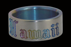 Rainbow Anodized Hawaii Titanium Ring - Hawaii Titanium Rings
