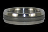 Titanium Ring Band with Matte Center 12 - Hawaii Titanium Rings
 - 1