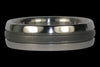 Titanium Ring Band with Matte Center 12 - Hawaii Titanium Rings
 - 2