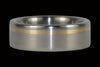 Gold Inlay Titanium Ring Band - Hawaii Titanium Rings
 - 1