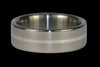 White Gold Banded Titanium Ring 18 - Hawaii Titanium Rings
