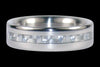 White Carbon Fiber Narrow Inlay Titanium Ring Band - Hawaii Titanium Rings
 - 2