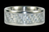 White Carbon Fiber Titanium Ring Wedding Band - Hawaii Titanium Rings
 - 2