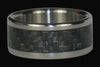 Gray and Black Carbon Fiber Titanium Ring Band Set - Hawaii Titanium Rings
 - 3
