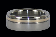 Gold Inlay Titanium Ring 21 - Hawaii Titanium Rings
