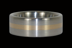 Gold Inlay Titanium Ring Band for Men and Women - Hawaii Titanium Rings
