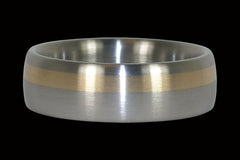 Classic Titanium Ring with Gold Inlay - Hawaii Titanium Rings

