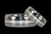 Silver Inlay Titanium Ring - Hawaii Titanium Rings
 - 2