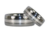 Silver Inlay Titanium Rings - Hawaii Titanium Rings
 - 2