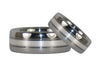 Silver Inlay Titanium Rings - Hawaii Titanium Rings
 - 2