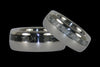 Black and White Titanium Wedding Bands - Hawaii Titanium Rings
 - 1