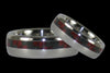 Black Carbon Fiber Offset Titanium Ring - Hawaii Titanium Rings
 - 3