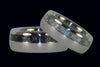 Black Carbon Fiber Offset Titanium Ring - Hawaii Titanium Rings
 - 2