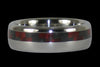Red Carbon Fiber Titanium Ring - Hawaii Titanium Rings
 - 1
