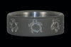 Turtle Engraving Titanium Ring Band - Hawaii Titanium Rings
 - 2