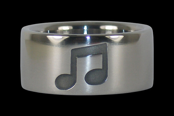 Music Note Titanium Ring