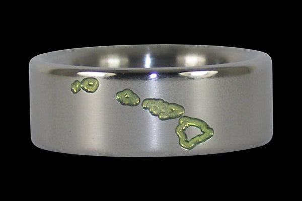 Hawaii Island Chain Titanium Ring