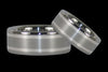 Double Silver Inlay Titanium Ring - Hawaii Titanium Rings
 - 2