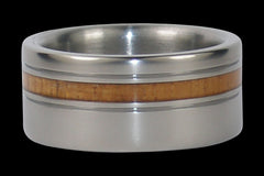 Light Koa Titanium Ring - Hawaii Titanium Rings
