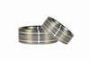 Silver Inlay Titanium Ring Set - Hawaii Titanium Rings
 - 4