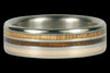 Titanium Ring with Exotic Wood and Gold - Hawaii Titanium Rings
 - 3