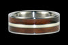 Titanium Ring Band with Koa and Gold - Hawaii Titanium Rings
