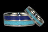 Turquoise and Lapis Titanium Ring - Hawaii Titanium Rings
 - 2
