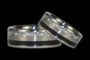 Black Stone and White Carbon Fiber Titanium Ring - Hawaii Titanium Rings
 - 2