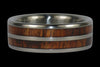 Mesquite Wood or Kiawe Wood Titanium Ring Band - Hawaii Titanium Rings
 - 3