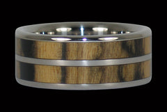 Black and White Ebony Titanium Ring - Hawaii Titanium Rings
 - 1