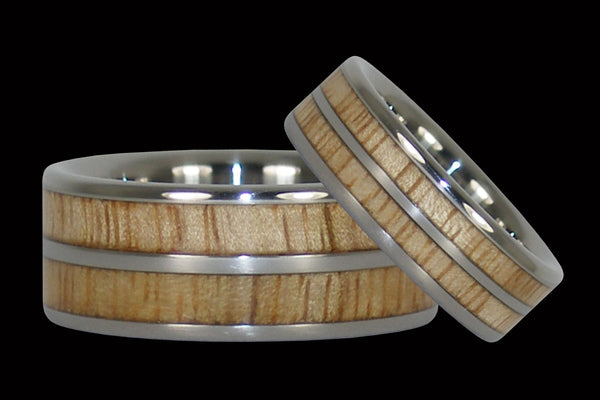 Mango Wood Titanium Rings