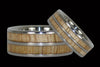 Mango Wood Titanium Ring with Double Inlay - Hawaii Titanium Rings
 - 3