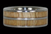 Mango Wood Titanium Ring with Double Inlay - Hawaii Titanium Rings
 - 2