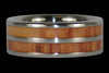 Tulip Wood Titanium Ring Band - Hawaii Titanium Rings
 - 3