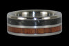 Black Carbon Fiber Koa Wood Titanium Ring - Hawaii Titanium Rings
 - 1