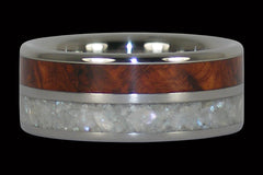 Amboina and Pearl Titanium Ring Band - Hawaii Titanium Rings
 - 1