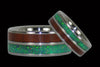 Padauk and Green Lab Opal Titanium Ring - Hawaii Titanium Rings
 - 2