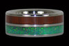 Padauk and Green Lab Opal Titanium Ring - Hawaii Titanium Rings
 - 1