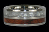 Titanium Rings with Amboina Wood Inlay | Titanium Wedding Bands
