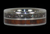Black Pearl and Snakewood Titanium Ring - Hawaii Titanium Rings
