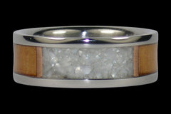Mother of Pearl Titanium Ring - Hawaii Titanium Rings

