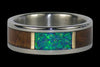 Blue Kiwi Lab Opal Titanium Ring for Men and Women - Hawaii Titanium Rings
