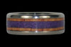 Tulip Wood and Purple Sugilite Titanium Ring - Hawaii Titanium Rings
