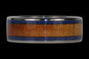 Blue Lapis and Hawaiian Koa Titanium Ring - Hawaii Titanium Rings
 - 1