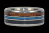 Opal Koa and Black Jet Titanium Ring - Hawaii Titanium Rings
 - 2