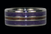 Koa Wood and Purple Sugilite Titanium Ring - Hawaii Titanium Rings
 - 1